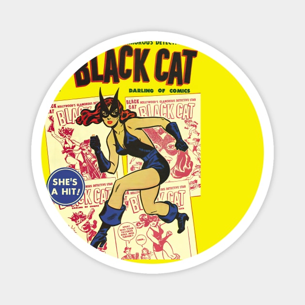 The Golden Age Black Cat Magnet by Doc Multiverse Designs